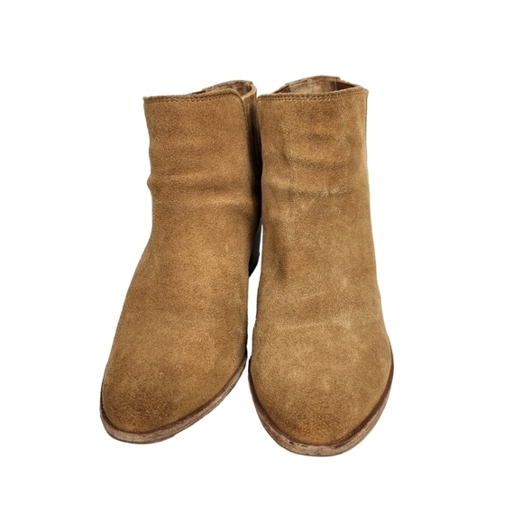 Steve Madden Camel Suede Leather Ankle Boots Women's Size 9 - Picture 2 of 11